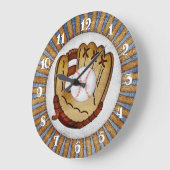 Baseball Glove Wall Clock Sports Baseball Player Große Wanduhr (Winkel)