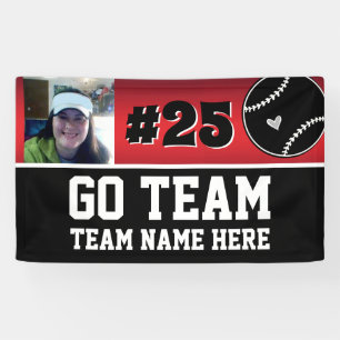 Baseball Go Team Ein Foto Red Banner