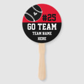 Baseball Go Team Spirit Ein Foto Red Hand Fan Fächer (Rückseite)