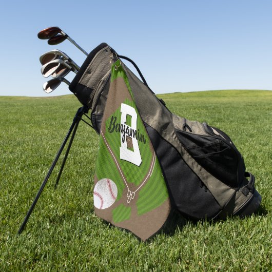 Baseball Golfhandtuch (Gras)