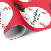 Baseball-Graduiertensport Geschenkpapier (Rolleneckpunkt)