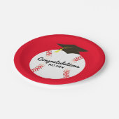 Baseball-Graduiertensport Pappteller (Schrägansicht)