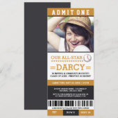 Baseball Graduierungspartei lädt ein Einladung (Vorne/Hinten)