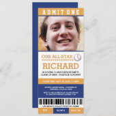 Baseball Graduierungspartei lädt ein Einladung (Vorne/Hinten)