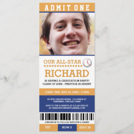 Baseball Graduierungspartei lädt ein Einladung