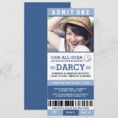 Baseball Graduierungspartei lädt ein Einladung (Vorne/Hinten)