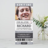 Baseball Graduierungspartei lädt ein Einladung (Stehend Vorderseite)