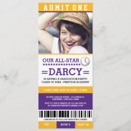 Baseball-Graduierungspartei lädt ein Einladung