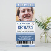 Baseball Graduierungspartei lädt ein Einladung (Stehend Vorderseite)