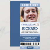 Baseball Graduierungspartei lädt ein Einladung (Vorne/Hinten)