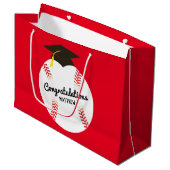 Baseball Graduierungsparty Sport Große Geschenktüte (Vorderseite Schrägansicht)