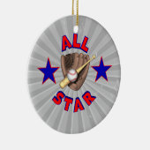 Baseball-Grafik Keramik Ornament (Rechts)