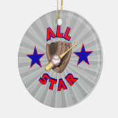 Baseball-Grafik Keramik Ornament (Links)