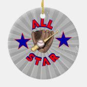Baseball-Grafik Keramik Ornament (Hinten)