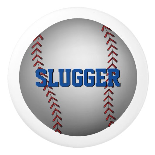 Baseball-Grafik Keramikknauf (Vorderseite)