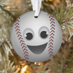 Baseball-Grafik lächelnd Ornament