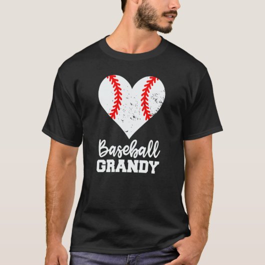Baseball Grandy Baseball Heart Grandma Grandy T-Shirt (Vorderseite)
