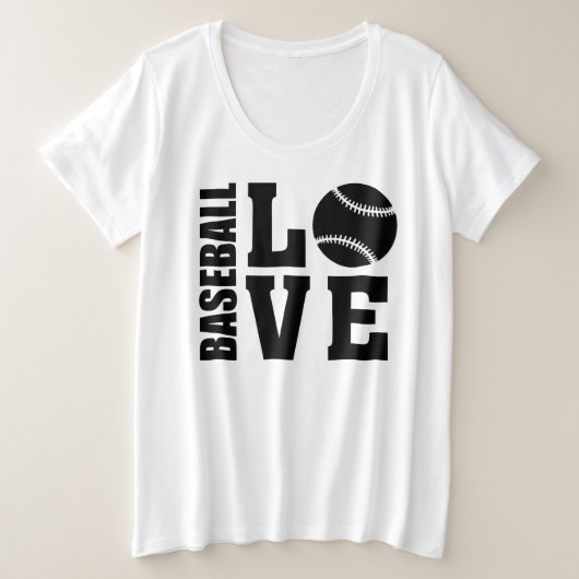 Baseball Große Größe T-Shirt (Design vorne)