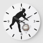 Baseball Große Wanduhr (Vorderseite)