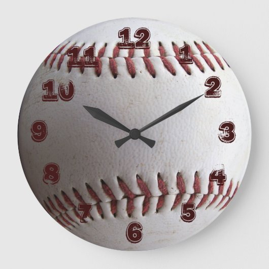 BASEBALL GROßE WANDUHR (Vorderseite)