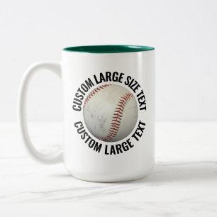 Baseball & Großer Text JÄGERGRÜN 425g Custom Zweifarbige Tasse