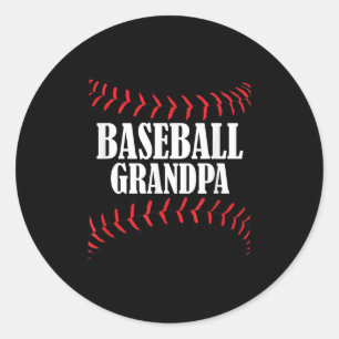 Baseball Großvater Runder Aufkleber