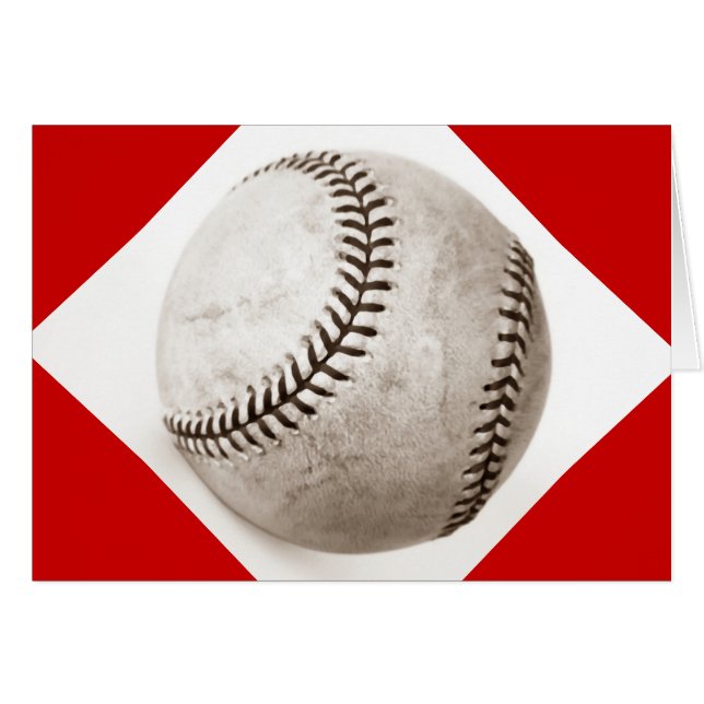 Baseball-Grußkarte (Vorderseite (Horizontal))