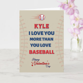 BASEBALL Grußkarte für ihn, Valentine für ihn Karte