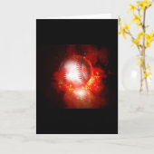 Baseball-Grußkarten Karte (Gelbe Blume)