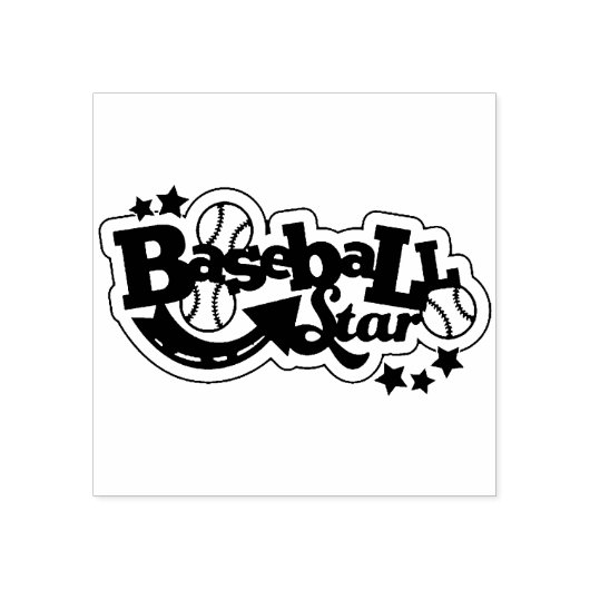 Baseball Gummistempel (Prägung)