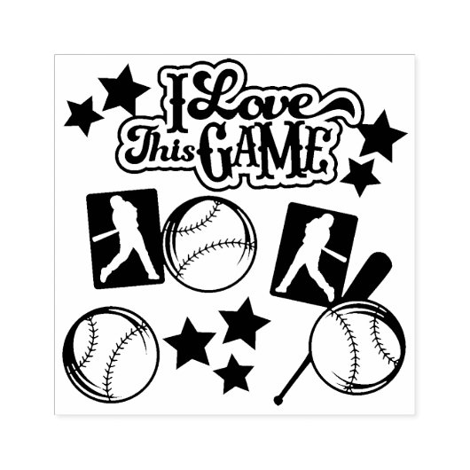 Baseball Gummistempel (Prägung)