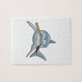 Baseball-Hai mit Baseballschläger Puzzle (Horizontal)