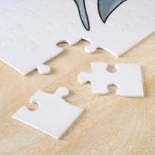 Baseball-Hai mit Baseballschläger Puzzle (Seite)