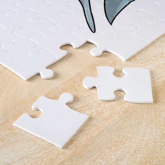 Baseball-Hai mit Baseballschläger Puzzle (Seite)