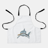 Baseball-Hai mit Baseballschläger Schürze (Vorderseite)