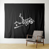 Baseball Halloween-Baseball Wandteppich (Beispiel (Horizontal))