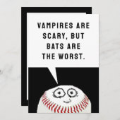 Baseball Halloween Feiertagskarte (Vorne/Hinten)