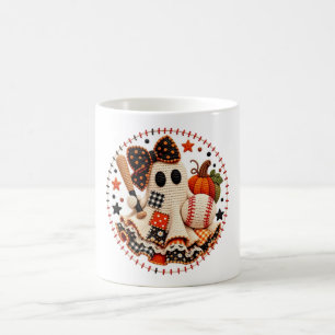 Baseball-Halloween-Patchwork Kaffeetasse