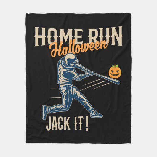 Baseball Halloween Spaß Retro gestört stylish Fleecedecke (Vorderseite)