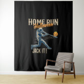 Baseball Halloween Spaß Retro gestört stylish Wandteppich (Beispiel)
