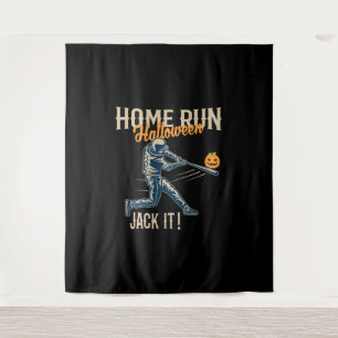 Baseball Halloween Spaß Retro gestört stylish Wandteppich
