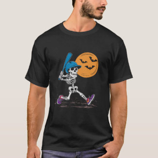 Baseball Halloween Spooky Catcher Pitcher Trick od T-Shirt