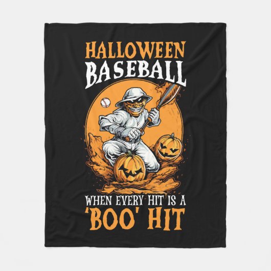 Baseball-Halloween-Streich oder Sauber Baseball-Sp Fleecedecke (Vorderseite)