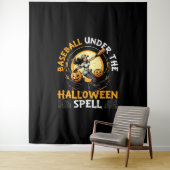 Baseball-Halloween-Streich oder Streusel Baseballs Wandteppich (Beispiel)