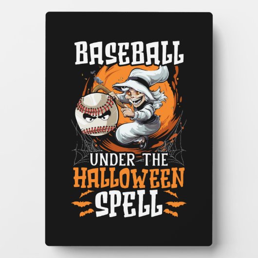 Baseball-Halloween-Süßes-oder-Saures-Baseball-Spie Fotoplatte (Vorderseite)