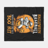 Baseball Halloween Trick oder Treatment Baseball-S Fleecedecke (Vorderseite (Horizontal))