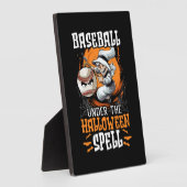 Baseball Halloween Trick oder Treatment Baseball-S Fotoplatte (Seite)