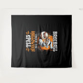 Baseball Halloween Trick oder Treatment Baseball-S Wandteppich (Vorderseite (Horizontal))
