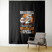 Baseball Halloween Trick oder Treatment Baseball-S Wandteppich (Beispiel)