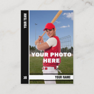 Baseball-Handelskarte für schwarzen Streifen - Ben Telefonnummerkarte